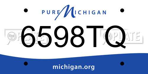 6598TQ Michigan License Plate