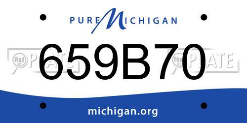 659B70 Michigan License Plate