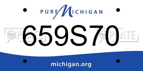 659S70 Michigan License Plate