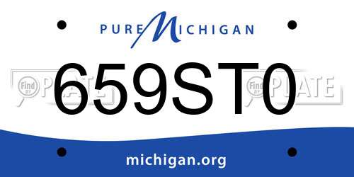 659ST0 Michigan License Plate