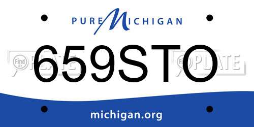 659STO Michigan License Plate
