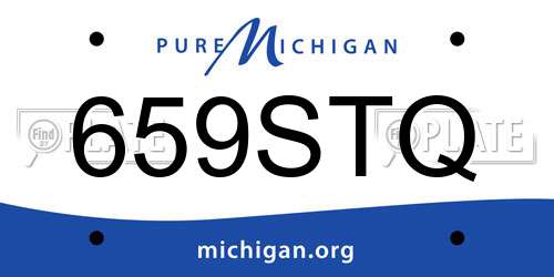 659STQ Michigan License Plate