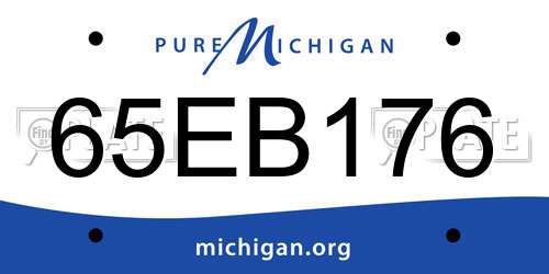 65EB176 Michigan License Plate