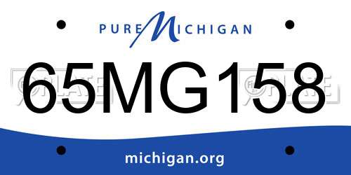 65MG158 Michigan License Plate