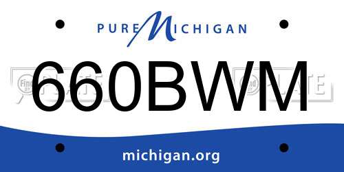 660BWM Michigan License Plate