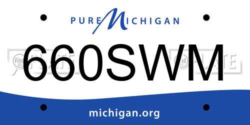 660SWM Michigan License Plate