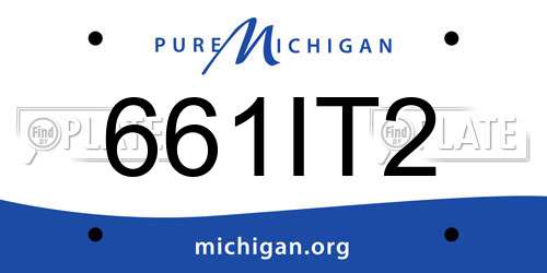 661IT2 Michigan License Plate