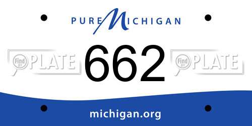 662 Michigan License Plate
