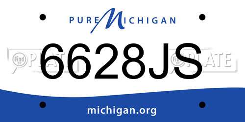 6628JS Michigan License Plate