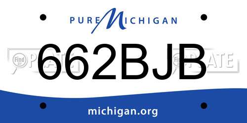 662BJB Michigan License Plate