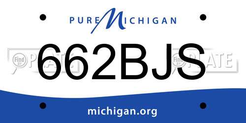662BJS Michigan License Plate