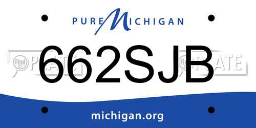 662SJB Michigan License Plate