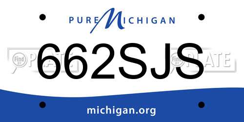 662SJS Michigan License Plate