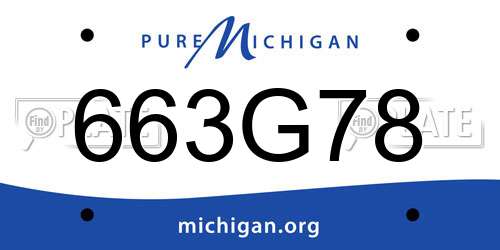 663G78 Michigan License Plate