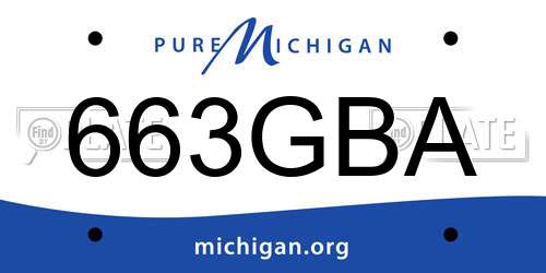 663GBA Michigan License Plate