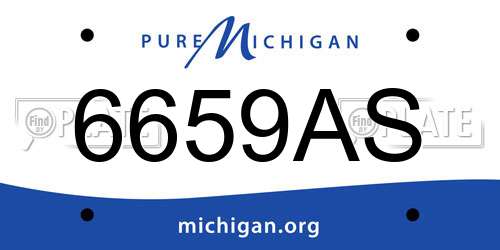 6659AS Michigan License Plate