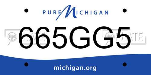 665GG5 Michigan License Plate