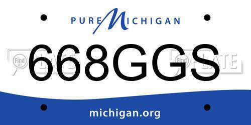 668GGS Michigan License Plate