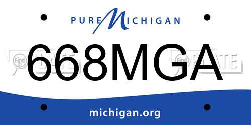 668MGA Michigan License Plate