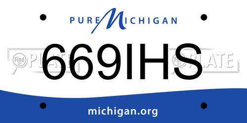 669IHS Michigan License Plate