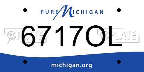 6717OL Michigan License Plate
