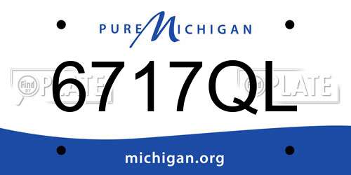 6717QL Michigan License Plate