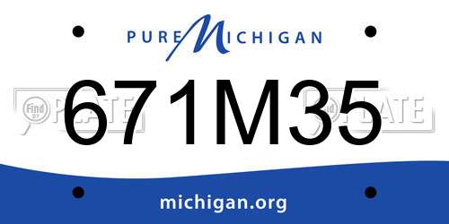 671M35 Michigan License Plate