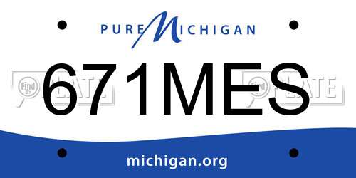 671MES Michigan License Plate