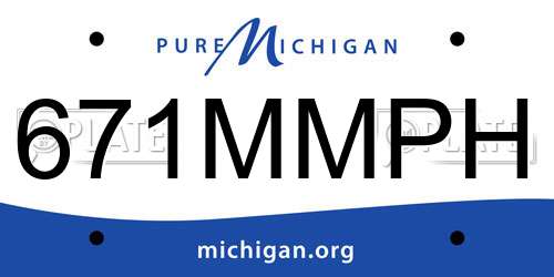671MMPH Michigan License Plate
