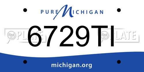 6729TI Michigan License Plate