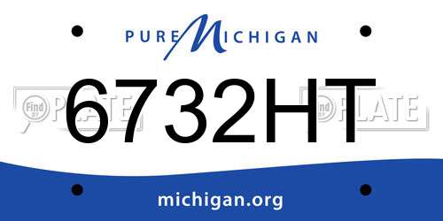 6732HT Michigan License Plate