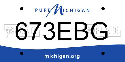673EBG Michigan License Plate