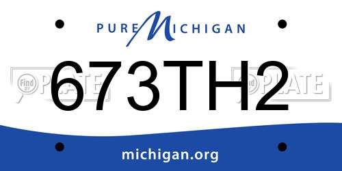 673TH2 Michigan License Plate