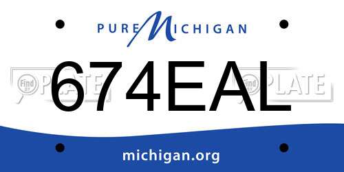 674EAL Michigan License Plate