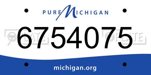 6754075 Michigan License Plate