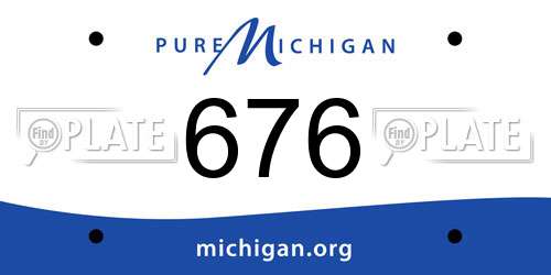 676 Michigan License Plate