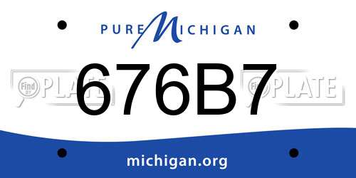 676B7 Michigan License Plate