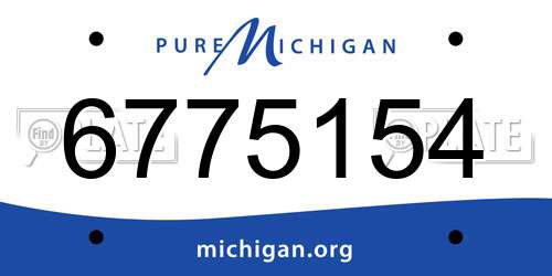 6775154 Michigan License Plate