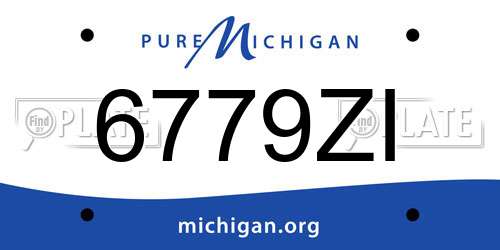 6779ZI Michigan License Plate