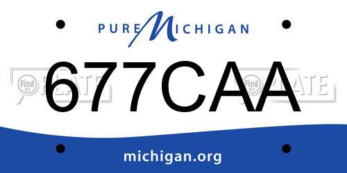 677CAA Michigan License Plate