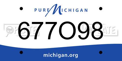 677O98 Michigan License Plate