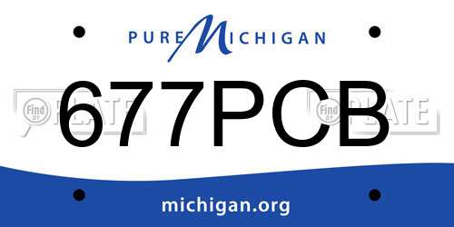 677PCB Michigan License Plate