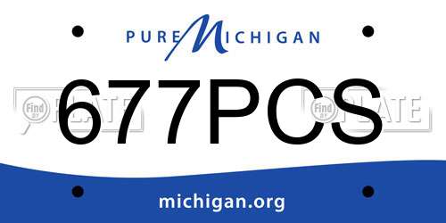 677PCS Michigan License Plate