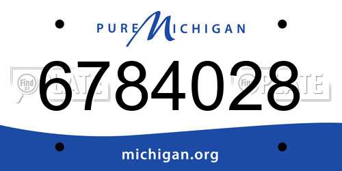 6784028 Michigan License Plate