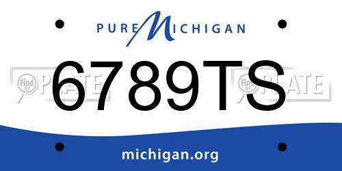 6789TS Michigan License Plate