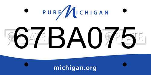 67BA075 Michigan License Plate
