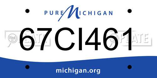 67CI461 Michigan License Plate
