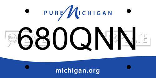 680QNN Michigan License Plate