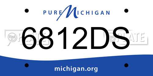 6812DS Michigan License Plate