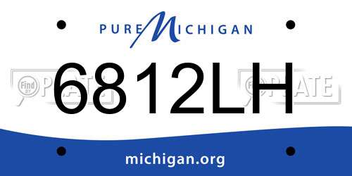 6812LH Michigan License Plate